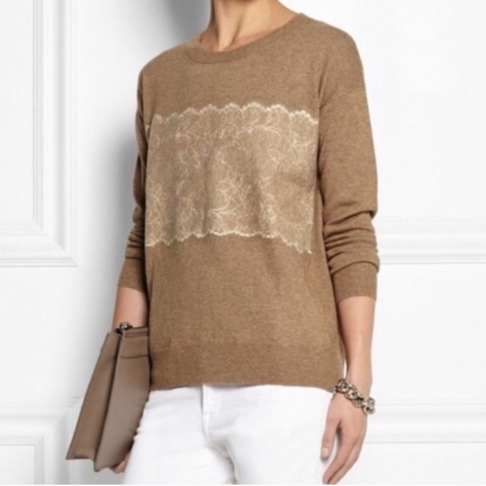 J crew needle pinch lace sweater / size S